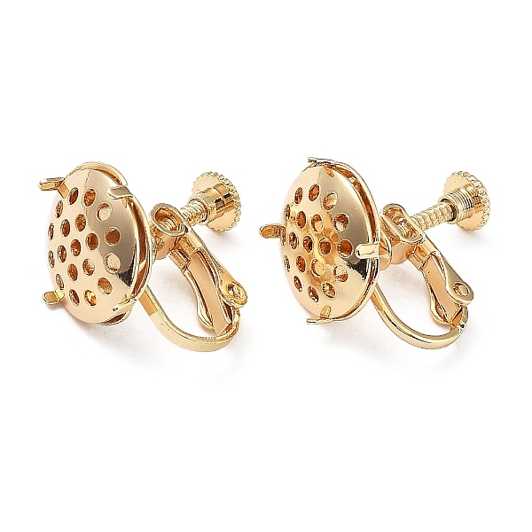 PandaHall Brass Clip-on Earring Setting, Filigree Flat Round, Real 18K Gold Plated, 13mm, Hole: 1.2mm Brass Flat Round
PandaHall Brass Clip-on Earring Setting, Filigree Flat Round, Real 18K Gold Plated, 13mm, Hole: 1.2mm Brass Flat Round