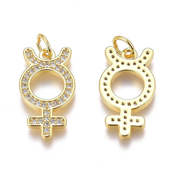 PandaHall Brass Micro Pave Clear Cubic Zirconia Pendants, Long-Lasting Plated, with Jump Rings, Female Gender Sign, Mixed Color, 19x10.5x2mm...
PandaHall Brass Micro Pave Clear Cubic Zirconia Pendants, Long-Lasting Plated, with Jump Rings, Female Gender Sign, Mixed Color, 19x10.5x2mm...
