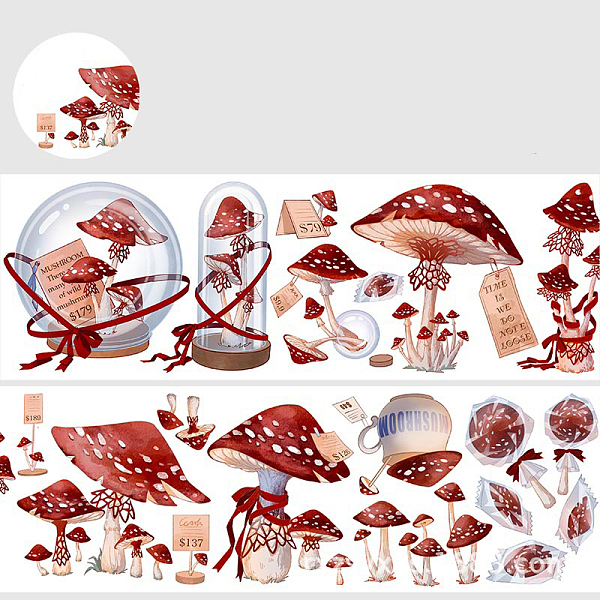 PandaHall Autumn Theme Adhesive Paper Tape, for Card-Making, Scrapbooking, Diary, Planner, Envelope & Notebooks, Mushroom Pattern, 60mm...
PandaHall Autumn Theme Adhesive Paper Tape, for Card-Making, Scrapbooking, Diary, Planner, Envelope & Notebooks, Mushroom Pattern, 60mm...