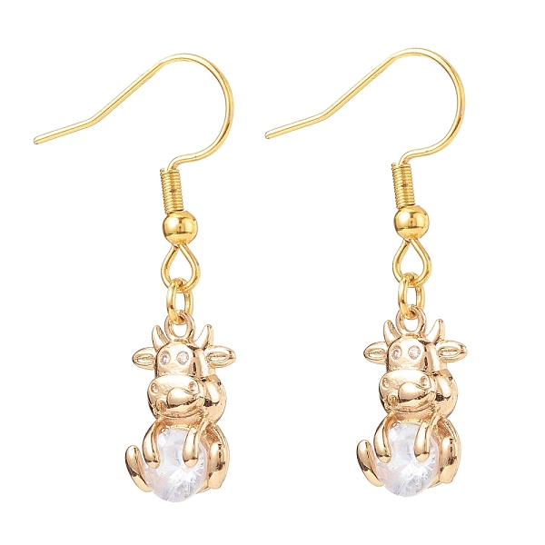 PandaHall Crystal Rhinestone Cow Dangle Earrings, 304 Stainless Steel Jewelry for Women, Golden, 36.5mm, Pin: 0.6mm Rhinestone Clear
PandaHall Crystal Rhinestone Cow Dangle Earrings, 304 Stainless Steel Jewelry for Women, Golden, 36.5mm, Pin: 0.6mm Rhinestone Clear