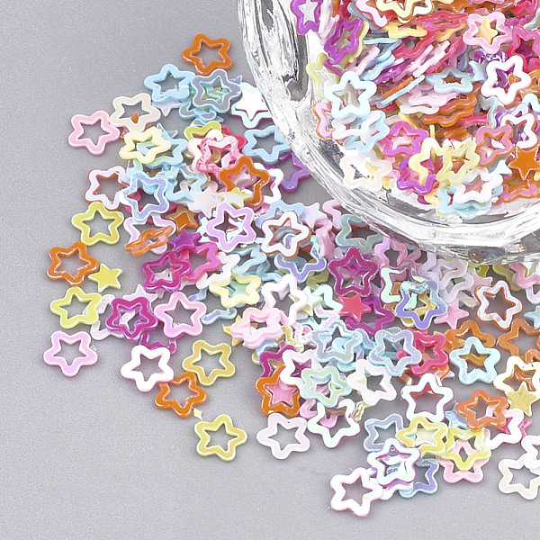 PandaHall Ornament Accessories, PVC Plastic Paillette/Sequins Beads, AB Color Plated, Star, Mixed Color, 2.5~4x2.5~4x0.2mm, about..., Multicolor
PandaHall Ornament Accessories, PVC Plastic Paillette/Sequins Beads, AB Color Plated, Star, Mixed Color, 2.5~4x2.5~4x0.2mm, about..., Multicolor