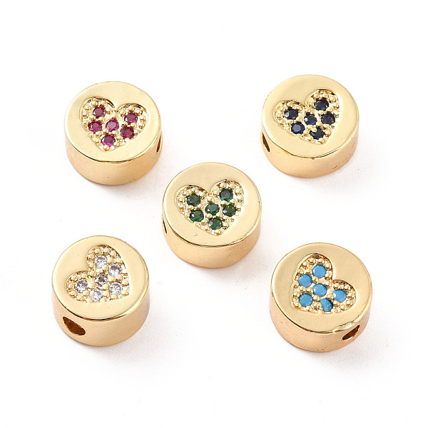 PandaHall Rack Plating Brass Micro Pave Cubic Zirconia Beads, Cadmium Free & Lead Free, Real 18K Gold Plated, Flat Round with Heart Pattern..., Multicolor
PandaHall Rack Plating Brass Micro Pave Cubic Zirconia Beads, Cadmium Free & Lead Free, Real 18K Gold Plated, Flat Round with Heart Pattern..., Multicolor