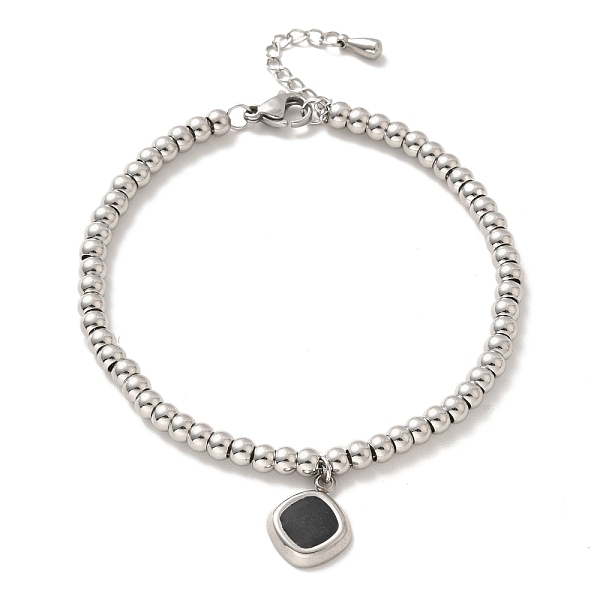 PandaHall 304 Stainless Steel Rhombus Charm Bracelet with Enamel, 201 Stainless Steel Round Beads Bracelet for Women, Stainless Steel Color..., Black
PandaHall 304 Stainless Steel Rhombus Charm Bracelet with Enamel, 201 Stainless Steel Round Beads Bracelet for Women, Stainless Steel Color..., Black
