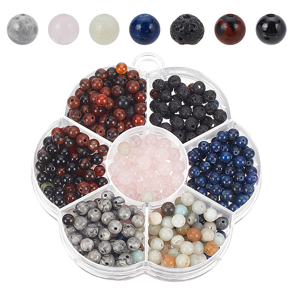 PandaHall 490Pcs 7 Styles Natural Mixed Gemstone Beads, Round, 4mm, Hole: 0.5~1mm Mixed Stone Round
PandaHall 490Pcs 7 Styles Natural Mixed Gemstone Beads, Round, 4mm, Hole: 0.5~1mm Mixed Stone Round