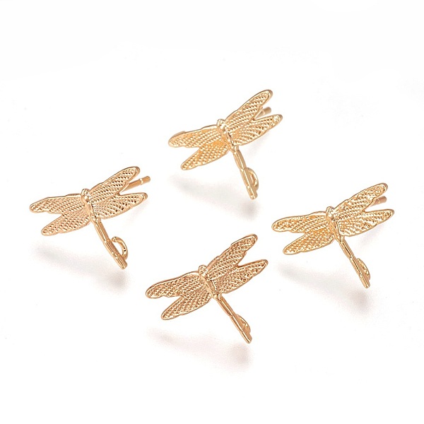 PandaHall Brass Stud Earring Findings, with Loop, Nickel Free, Real 18K Gold Plated, Dragonfly, 12x16mm, Hole: 1mm, Pin: 0.8mm Brass Other...
PandaHall Brass Stud Earring Findings, with Loop, Nickel Free, Real 18K Gold Plated, Dragonfly, 12x16mm, Hole: 1mm, Pin: 0.8mm Brass Other...