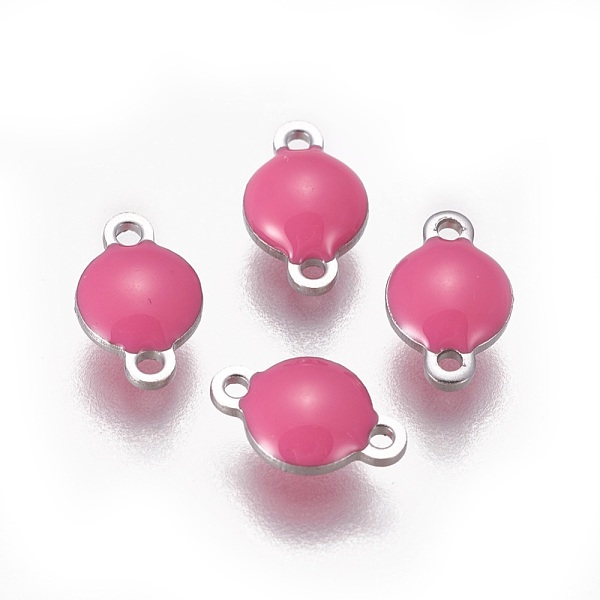 PandaHall 304 Stainless Steel Enamel Links connectors, Enamelled Sequins, Flat Round, Stainless Steel Color, Hot Pink, 9.5x6x3.5mm, Hole...
PandaHall 304 Stainless Steel Enamel Links connectors, Enamelled Sequins, Flat Round, Stainless Steel Color, Hot Pink, 9.5x6x3.5mm, Hole...