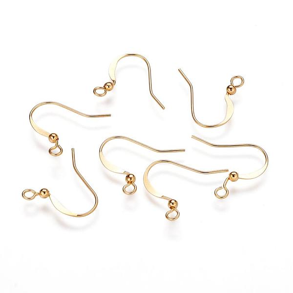 PandaHall Brass French Earring Hooks, Flat Earring Hooks, Ear Wire, Nickel Free, with Beads and Horizontal Loop, Golden, 15mm, Hole: 2mm, 21...
PandaHall Brass French Earring Hooks, Flat Earring Hooks, Ear Wire, Nickel Free, with Beads and Horizontal Loop, Golden, 15mm, Hole: 2mm, 21...