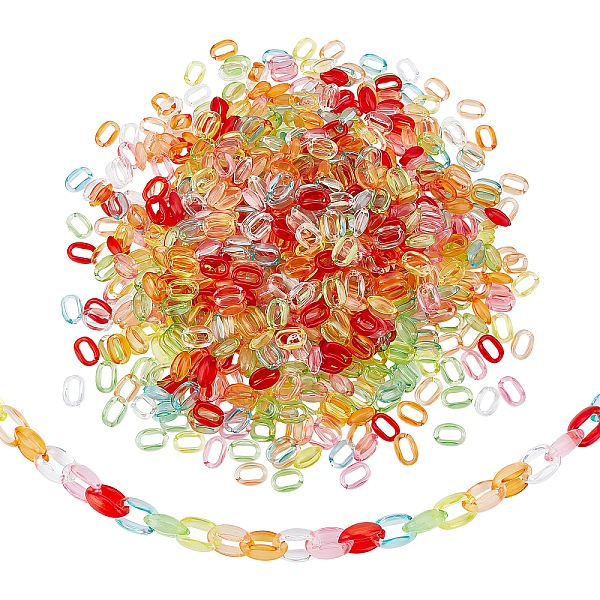 PandaHall SUPERFINDINGS 700Pcs 7 colors Transparent Acrylic Linking Rings, Quick Link Connectors, for Cable Chains Making, Oval, Mixed Color..., Multicolor
PandaHall SUPERFINDINGS 700Pcs 7 colors Transparent Acrylic Linking Rings, Quick Link Connectors, for Cable Chains Making, Oval, Mixed Color..., Multicolor