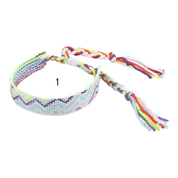 PandaHall Cotton Braided Wave Pattern Cord Bracelet, Ethnic Tribal Adjustable Brazilian Bracelet for Women, Ghost White, 5-1/2~10-5/8 inch...
PandaHall Cotton Braided Wave Pattern Cord Bracelet, Ethnic Tribal Adjustable Brazilian Bracelet for Women, Ghost White, 5-1/2~10-5/8 inch...