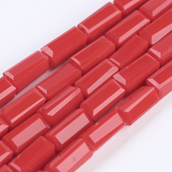 PandaHall Opaque Glass Beads Strands, Faceted, Cuboid, Red, 6.5~7x3~3.5x3~3.5mm, Hole: 0.5mm, about 80pcs/strand, 20.6~22 inch(52.5~56cm)...
PandaHall Opaque Glass Beads Strands, Faceted, Cuboid, Red, 6.5~7x3~3.5x3~3.5mm, Hole: 0.5mm, about 80pcs/strand, 20.6~22 inch(52.5~56cm)...