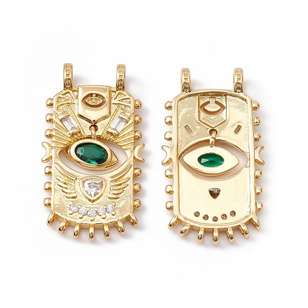PandaHall Rack Plating Brass Micro Pave Cubic Zirconia Pendants, Cadmium Free & Nickel Free & Lead Free, Rectangle with Eye, Real 18K Gold..., Green
PandaHall Rack Plating Brass Micro Pave Cubic Zirconia Pendants, Cadmium Free & Nickel Free & Lead Free, Rectangle with Eye, Real 18K Gold..., Green