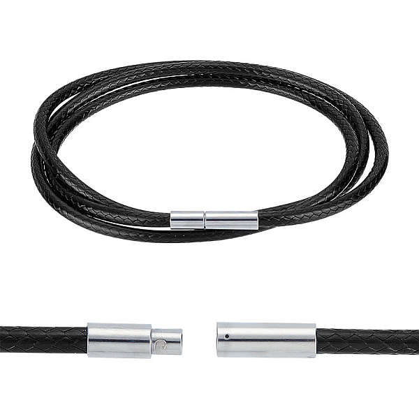 PandaHall Braided Waxed Polyester Round Cords, with Clasp, for Necklace Making, Black, 23-5/8~24 inch(60~61.1cm), 0.3cm Waxed Polyester Cord...
PandaHall Braided Waxed Polyester Round Cords, with Clasp, for Necklace Making, Black, 23-5/8~24 inch(60~61.1cm), 0.3cm Waxed Polyester Cord...