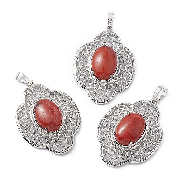 PandaHall Natural Red Jasper Pendants, Flower Charms, with Platinum Plated Brass Findings, 44x32x10mm, Hole: 8x5mm Red Jasper Flower
PandaHall Natural Red Jasper Pendants, Flower Charms, with Platinum Plated Brass Findings, 44x32x10mm, Hole: 8x5mm Red Jasper Flower