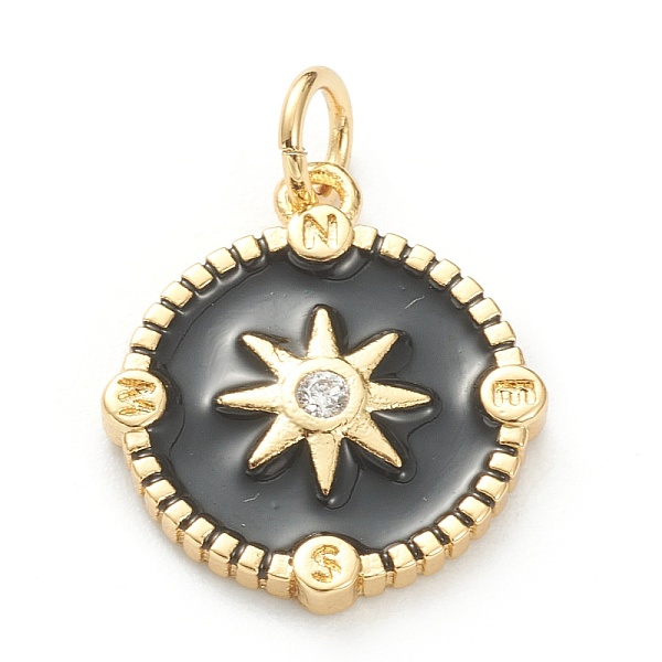 PandaHall Brass Micro Pave Cubic Zirconia Pendants, with Enamel, Long-Lasting Plated, Real 18K Gold Plated, Flat Round with Sun, Black...
PandaHall Brass Micro Pave Cubic Zirconia Pendants, with Enamel, Long-Lasting Plated, Real 18K Gold Plated, Flat Round with Sun, Black...