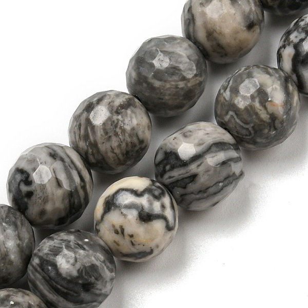PandaHall Natural Map Stone/Picasso Stone/Picasso Jasper Beads Strands, Faceted(128 Facets), Round, 10~10.5mm, Hole: 1.2mm, about...
PandaHall Natural Map Stone/Picasso Stone/Picasso Jasper Beads Strands, Faceted(128 Facets), Round, 10~10.5mm, Hole: 1.2mm, about...