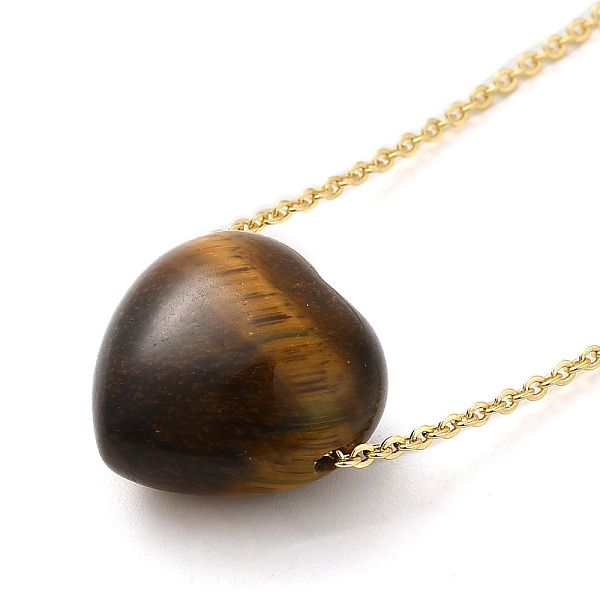 PandaHall Natural Tiger Eye Heart Pendant Necklace with Golden Alloy Cable Chains, 23.82 inch(60.5cm) Tiger Eye Heart
PandaHall Natural Tiger Eye Heart Pendant Necklace with Golden Alloy Cable Chains, 23.82 inch(60.5cm) Tiger Eye Heart