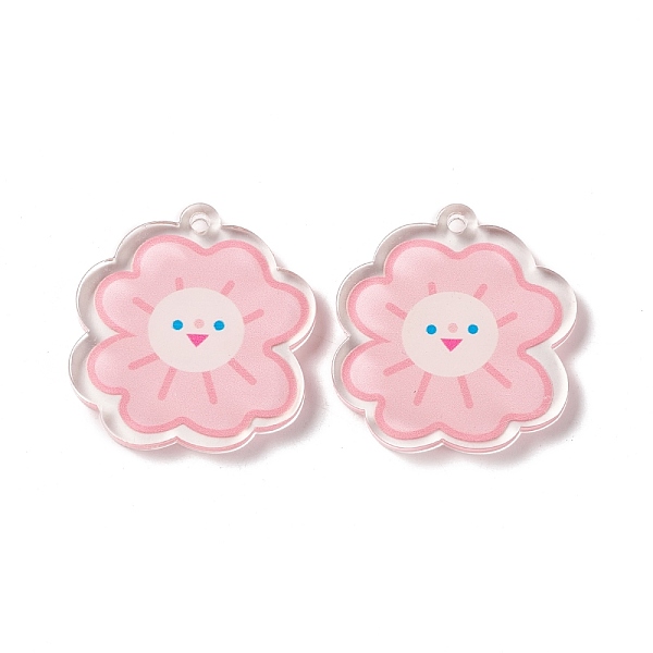 PandaHall Transparent Acrylic Pendants, Flower with Smiling Face Pattern, Pink, 34.5x33x3.5mm, Hole: 2.5mm Acrylic Flower Pink
PandaHall Transparent Acrylic Pendants, Flower with Smiling Face Pattern, Pink, 34.5x33x3.5mm, Hole: 2.5mm Acrylic Flower Pink