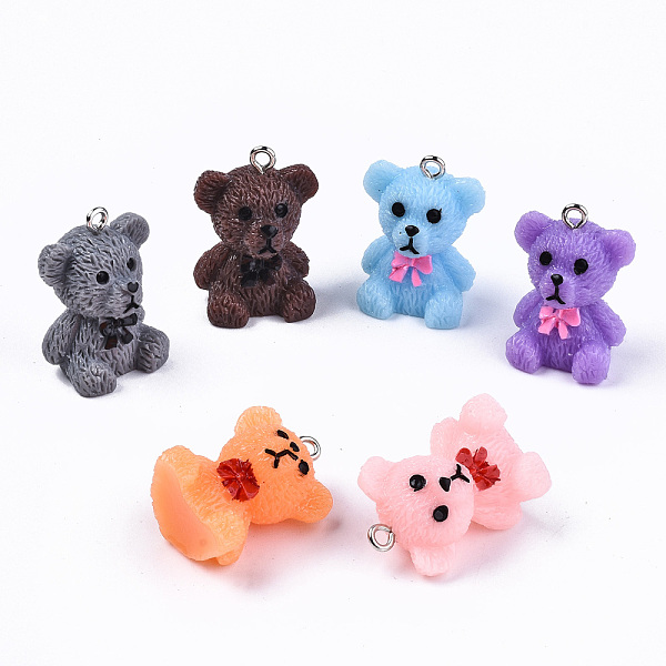 PandaHall Resin Pendants, with Platinum Tone Iron Loops, 3D Bear, Mixed Color, 25~26x19x16mm, Hole: 2mm Iron+Resin Bear Multicolor
PandaHall Resin Pendants, with Platinum Tone Iron Loops, 3D Bear, Mixed Color, 25~26x19x16mm, Hole: 2mm Iron+Resin Bear Multicolor