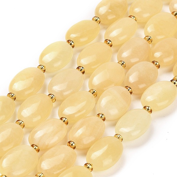 PandaHall Natural Yellow Jade Beads Strands, with Seed Beads, Oval, 13.5~14.5x10~10.5x4.5~5mm, Hole: 1mm, about 24pcs/strand, 15.24''...
PandaHall Natural Yellow Jade Beads Strands, with Seed Beads, Oval, 13.5~14.5x10~10.5x4.5~5mm, Hole: 1mm, about 24pcs/strand, 15.24''...