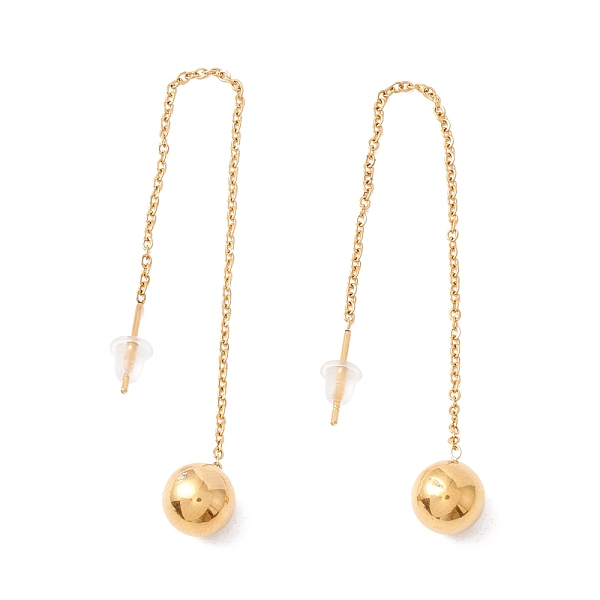 PandaHall Long Chain with Round Ball Dangle Stud Earrings, 304 Stainless Steel Ear Thread for Women, Golden, 100mm, Pin: 1mm 304 Stainless...
PandaHall Long Chain with Round Ball Dangle Stud Earrings, 304 Stainless Steel Ear Thread for Women, Golden, 100mm, Pin: 1mm 304 Stainless...