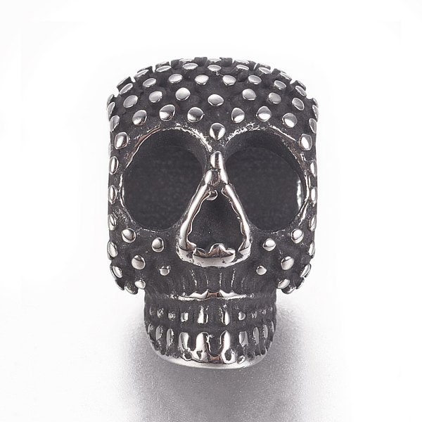 PandaHall 304 Stainless Steel Beads, Skull, Antique Silver, 15.5x10.5x11mm, Hole: 6mm 304 Stainless Steel Skull
PandaHall 304 Stainless Steel Beads, Skull, Antique Silver, 15.5x10.5x11mm, Hole: 6mm 304 Stainless Steel Skull