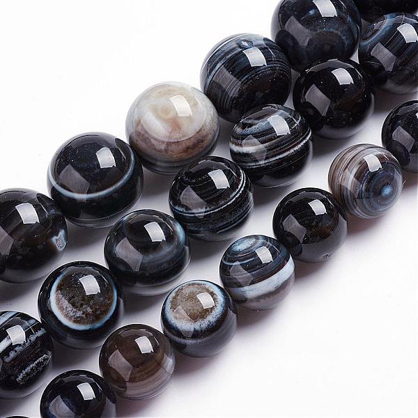 PandaHall Natural Black Striped Agate/Banded Agate Beads Strands, Eye Agate Beads, Dyed & Heated, Round, 6mm, Hole: 1mm, about 66pcs/strand...
PandaHall Natural Black Striped Agate/Banded Agate Beads Strands, Eye Agate Beads, Dyed & Heated, Round, 6mm, Hole: 1mm, about 66pcs/strand...