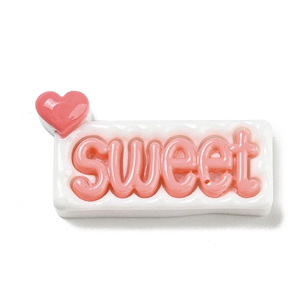 PandaHall Opaque Resin Cabochons, Cartoon Word Sweet, Pink, 17x33x8mm Resin Word Pink
PandaHall Opaque Resin Cabochons, Cartoon Word Sweet, Pink, 17x33x8mm Resin Word Pink