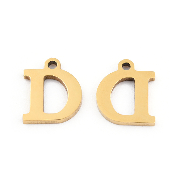 PandaHall 201 Stainless Steel Charms, Alphabet, Letter.D, 8.5x7x1mm, Hole: 1mm 201 Stainless Steel Letter D
PandaHall 201 Stainless Steel Charms, Alphabet, Letter.D, 8.5x7x1mm, Hole: 1mm 201 Stainless Steel Letter D