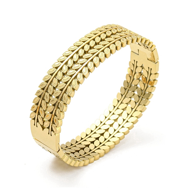 PandaHall 304 Stainless Steel Hollow Out Hinged Bangles for Women, Golden, 5/8 inch(1.6cm), Inner Diameter: 2-3/8x1-7/8 inch(6.1x4.85cm) 304...
PandaHall 304 Stainless Steel Hollow Out Hinged Bangles for Women, Golden, 5/8 inch(1.6cm), Inner Diameter: 2-3/8x1-7/8 inch(6.1x4.85cm) 304...