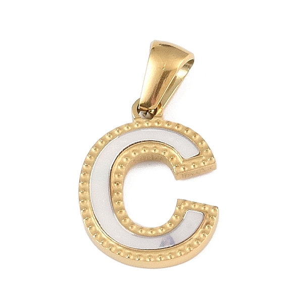PandaHall Natural White Shell Alphabet Pendants, Ion Plating(IP) Real 18K Gold Plated 304 Stainless Steel Charms, Letter C, 17x12.5x1.5mm...
PandaHall Natural White Shell Alphabet Pendants, Ion Plating(IP) Real 18K Gold Plated 304 Stainless Steel Charms, Letter C, 17x12.5x1.5mm...