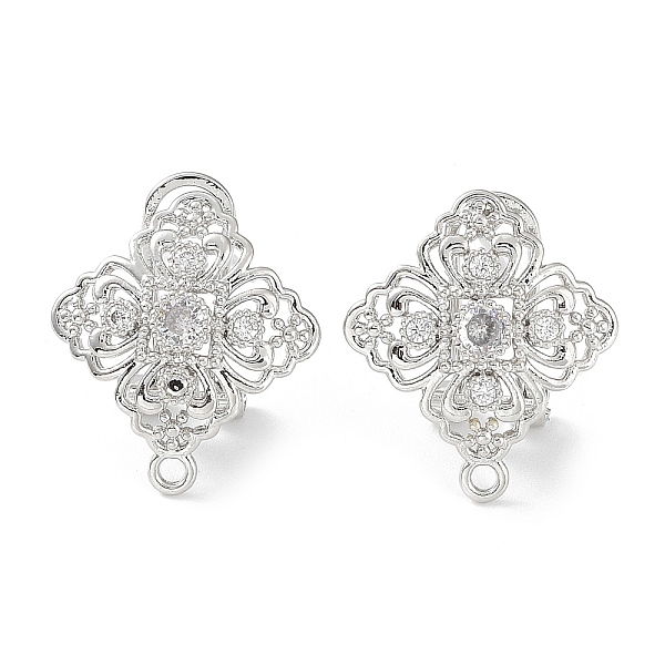 PandaHall Hollow Rhombus Brass Micro Pave Cubic Zirconia Stud Earrings Finding, with Horizontal Loops, Cadmium Free & Lead Free, Platinum..., Clear
PandaHall Hollow Rhombus Brass Micro Pave Cubic Zirconia Stud Earrings Finding, with Horizontal Loops, Cadmium Free & Lead Free, Platinum..., Clear