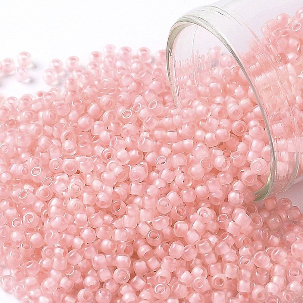 PandaHall TOHO Round Seed Beads, Japanese Seed Beads, (191F) Frosted Soft Pink Lined Crystal, 11/0, 2.2mm, Hole: 0.8mm, about 5555pcs/50g...
PandaHall TOHO Round Seed Beads, Japanese Seed Beads, (191F) Frosted Soft Pink Lined Crystal, 11/0, 2.2mm, Hole: 0.8mm, about 5555pcs/50g...