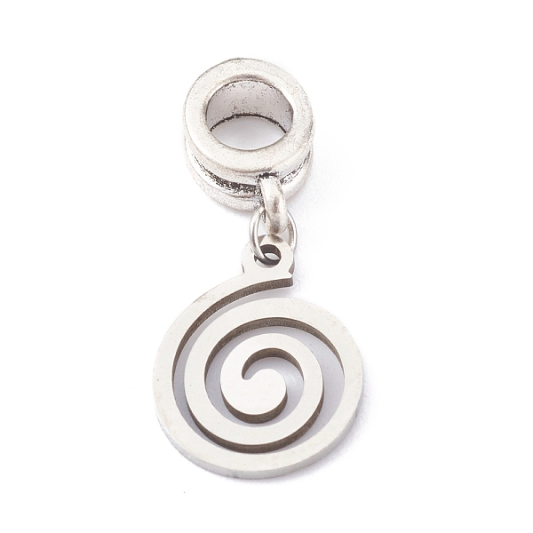PandaHall 304 Stainless Steel European Dangle Charms, Large Hole Pendants, with Alloy Tube Bails, Vortex, Antique Silver, 25mm, Hole: 4.5mm...
PandaHall 304 Stainless Steel European Dangle Charms, Large Hole Pendants, with Alloy Tube Bails, Vortex, Antique Silver, 25mm, Hole: 4.5mm...