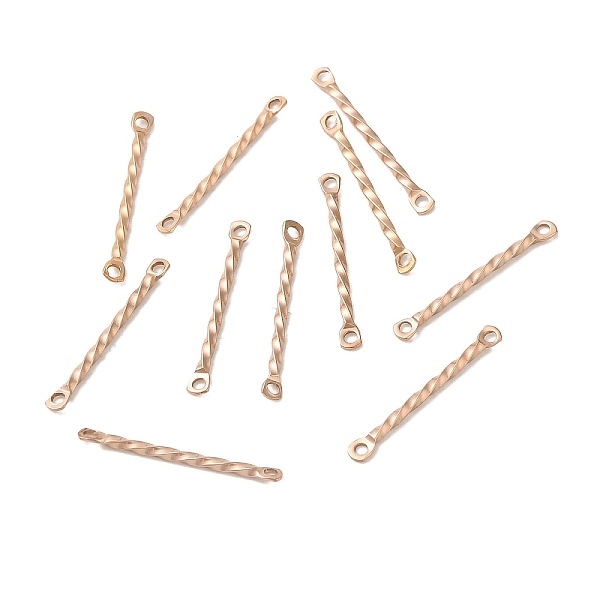 PandaHall Ion Plating(IP) 304 Stainless Steel Connector Charms, Twisted Bar, Rose Gold, 20x2x1.2mm, Hole: 1mm 304 Stainless Steel Twist
PandaHall Ion Plating(IP) 304 Stainless Steel Connector Charms, Twisted Bar, Rose Gold, 20x2x1.2mm, Hole: 1mm 304 Stainless Steel Twist