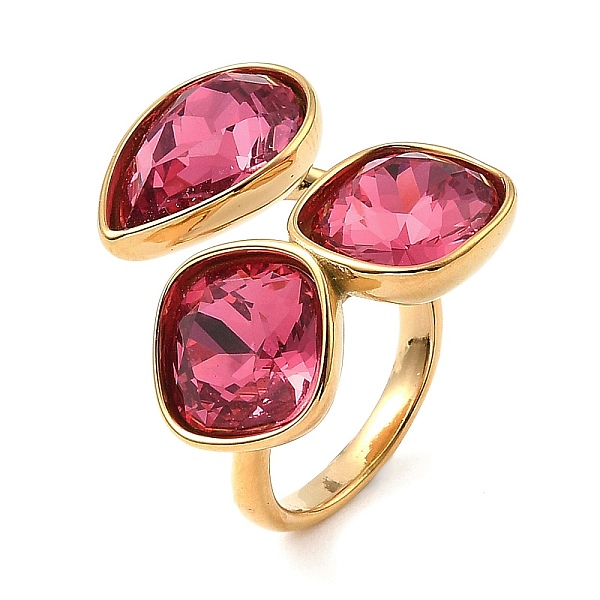 PandaHall Teardrop & Square Glass Open Cuff Rings, Real 18K Gold Plated 304 Stainless Steel Ring, Cerise, US Size 7 1/4(17.5mm) Glass..., Red
PandaHall Teardrop & Square Glass Open Cuff Rings, Real 18K Gold Plated 304 Stainless Steel Ring, Cerise, US Size 7 1/4(17.5mm) Glass..., Red