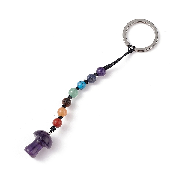 PandaHall 7 Chakra Gemstone Beads Keychain, Natural Amethyst Mushroom Charm Keychain for Women Men Hanging Car Bag Charms, 13.3cm Amethyst...
PandaHall 7 Chakra Gemstone Beads Keychain, Natural Amethyst Mushroom Charm Keychain for Women Men Hanging Car Bag Charms, 13.3cm Amethyst...