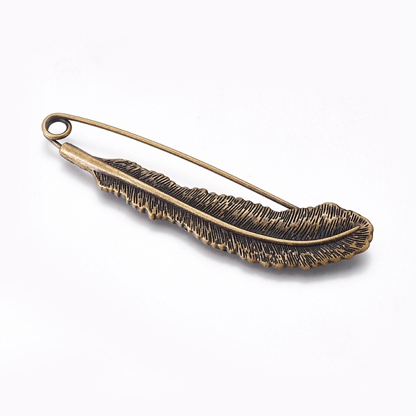 PandaHall Tibetan Style Alloy Brooches, Feather, Antique Bronze, 89x23x6mm, Pin: 1mm Alloy
PandaHall Tibetan Style Alloy Brooches, Feather, Antique Bronze, 89x23x6mm, Pin: 1mm Alloy