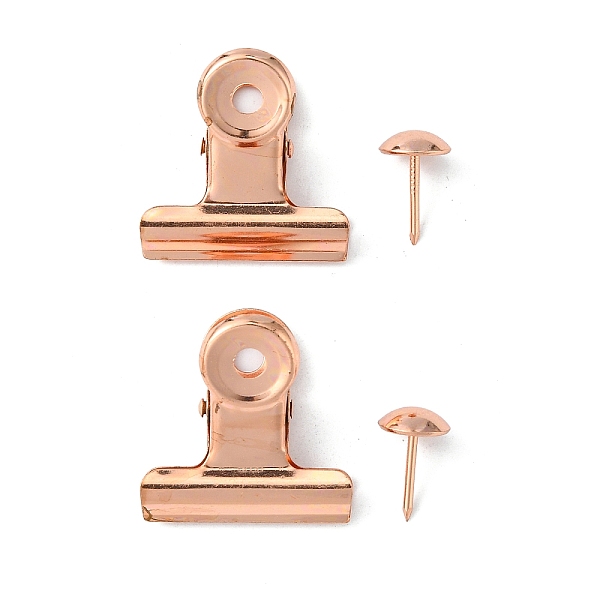 PandaHall Iron Clips and Round Head Drawing Pins, Rose Gold, 31mm Iron
PandaHall Iron Clips and Round Head Drawing Pins, Rose Gold, 31mm Iron