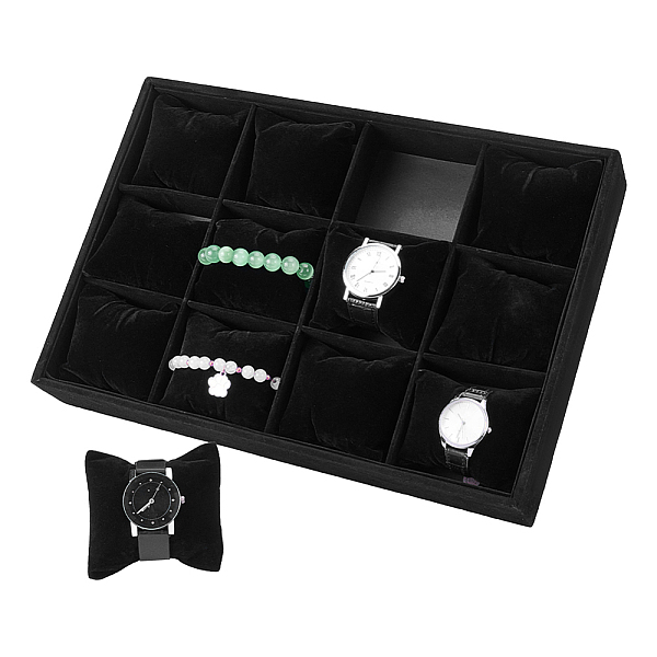 PandaHall PH Black Velvet Watch Tray, 12 Grid Watch Organizer Jewelry Tray Stackable Bracelet Bangle Display Case Holder Jewelry Show Tray...
PandaHall PH Black Velvet Watch Tray, 12 Grid Watch Organizer Jewelry Tray Stackable Bracelet Bangle Display Case Holder Jewelry Show Tray...