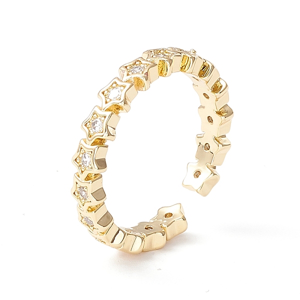 PandaHall Clear Cubic Zirconia Star Cuff Ring, Exquisite Brass Open Ring for Women, Cadmium Free & Lead Free, Real 18K Gold Plated, US Size...
PandaHall Clear Cubic Zirconia Star Cuff Ring, Exquisite Brass Open Ring for Women, Cadmium Free & Lead Free, Real 18K Gold Plated, US Size...