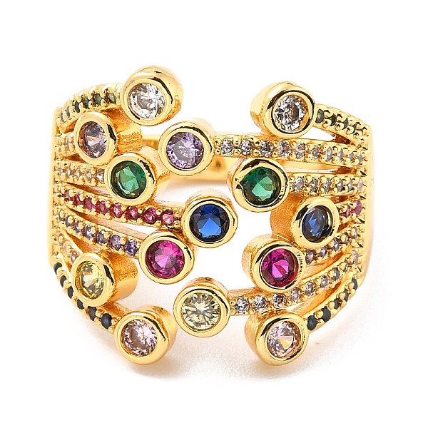 PandaHall Brass Micro Pave Cubic Zirconia Finger Rings, Wide Band Rings, Long-Lasting Plated, Real 18K Gold Plated, Colorful, US Size 6...
PandaHall Brass Micro Pave Cubic Zirconia Finger Rings, Wide Band Rings, Long-Lasting Plated, Real 18K Gold Plated, Colorful, US Size 6...