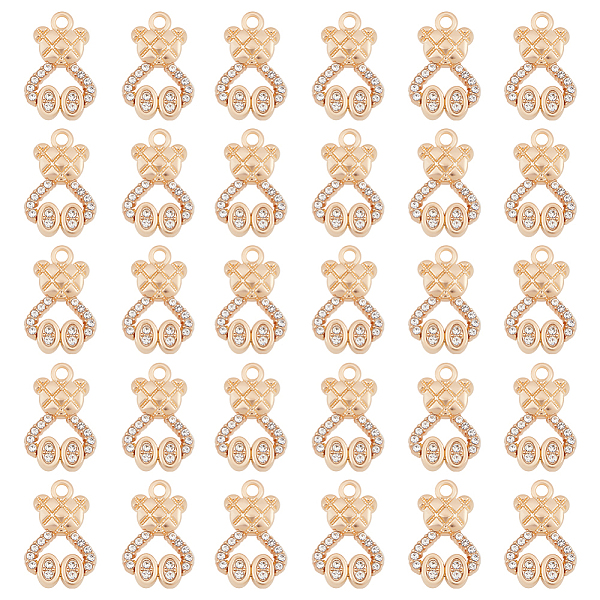 PandaHall ARRICRAFT 30Pcs Alloy Crystal Rhinestone Pendants, Bear, Golden, 20x13x2.5mm, Hole: 1.8mm Alloy+Rhinestone Bear Clear
PandaHall ARRICRAFT 30Pcs Alloy Crystal Rhinestone Pendants, Bear, Golden, 20x13x2.5mm, Hole: 1.8mm Alloy+Rhinestone Bear Clear