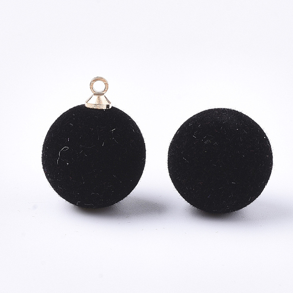 PandaHall Flocky Acrylic Pendants, with Brass Findings, Round, Golden, Black, 18x14mm, Hole: 1.6mm Brass+Acrylic Round Black
PandaHall Flocky Acrylic Pendants, with Brass Findings, Round, Golden, Black, 18x14mm, Hole: 1.6mm Brass+Acrylic Round Black