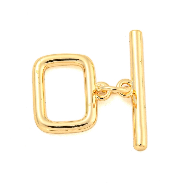 PandaHall Brass Toggle Clasps, Rectangle, Real 18K Gold Plated, Rectangle: 12x12.5x1.8mm, Hole: 1.2mm, Bar: 17x4.5x2mm, Hole: 1.4mm. Brass...
PandaHall Brass Toggle Clasps, Rectangle, Real 18K Gold Plated, Rectangle: 12x12.5x1.8mm, Hole: 1.2mm, Bar: 17x4.5x2mm, Hole: 1.4mm. Brass...