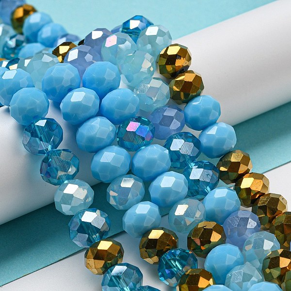 PandaHall Glass Beads Strands, Faceted, Rondelle, Pale Turquoise, 10x8mm, Hole: 1mm, about 63~65pcs/strand, 19.2~20 inch(48~50cm) Glass...
PandaHall Glass Beads Strands, Faceted, Rondelle, Pale Turquoise, 10x8mm, Hole: 1mm, about 63~65pcs/strand, 19.2~20 inch(48~50cm) Glass...