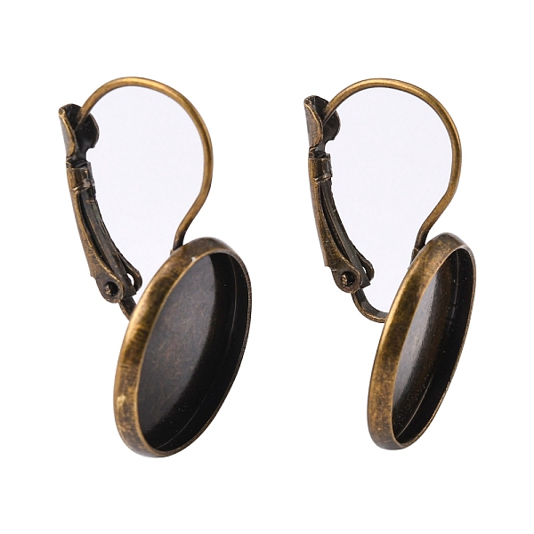 PandaHall Brass Leverback Earring Findings, Nickel Free, Antique Bronze, 29x18mm, Pin: 0.8mm, Tray: 16mm Brass
PandaHall Brass Leverback Earring Findings, Nickel Free, Antique Bronze, 29x18mm, Pin: 0.8mm, Tray: 16mm Brass