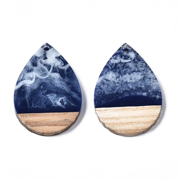 PandaHall Opaque Resin & Walnut Wood Pendants, Two Tone, Teardrop, Blue, 36.5x24.5x3mm, Hole: 2mm Resin+Wood Teardrop Blue
PandaHall Opaque Resin & Walnut Wood Pendants, Two Tone, Teardrop, Blue, 36.5x24.5x3mm, Hole: 2mm Resin+Wood Teardrop Blue