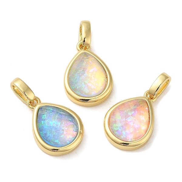 PandaHall Rack Plating Brass with Synthetic Opal Pendants, Teardrop, Mixed Color, 15.5x10.5x5mm, Hole: 5mm Brass Teardrop Multicolor
PandaHall Rack Plating Brass with Synthetic Opal Pendants, Teardrop, Mixed Color, 15.5x10.5x5mm, Hole: 5mm Brass Teardrop Multicolor
