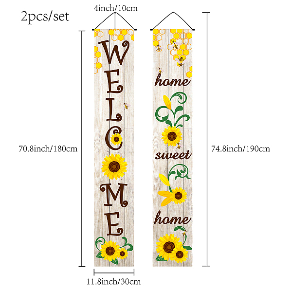 PandaHall Hanging Polyester Sign for Home Office Front Door Porch Welcome Decorations, Rectangle with Word Welcome Home, Sweet, Home...
PandaHall Hanging Polyester Sign for Home Office Front Door Porch Welcome Decorations, Rectangle with Word Welcome Home, Sweet, Home...