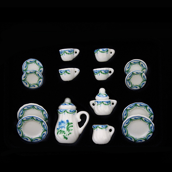 PandaHall Mini Porcelain Tea Set, including 2Pcs Teapots, 5Pcs Teacups, 8Pcs Dishes, for Dollhouse Accessories, Pretending Prop Decorations...
PandaHall Mini Porcelain Tea Set, including 2Pcs Teapots, 5Pcs Teacups, 8Pcs Dishes, for Dollhouse Accessories, Pretending Prop Decorations...
